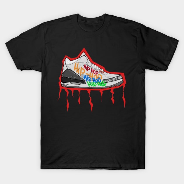 Hip Hop Jordan Shoes T-Shirt by yera